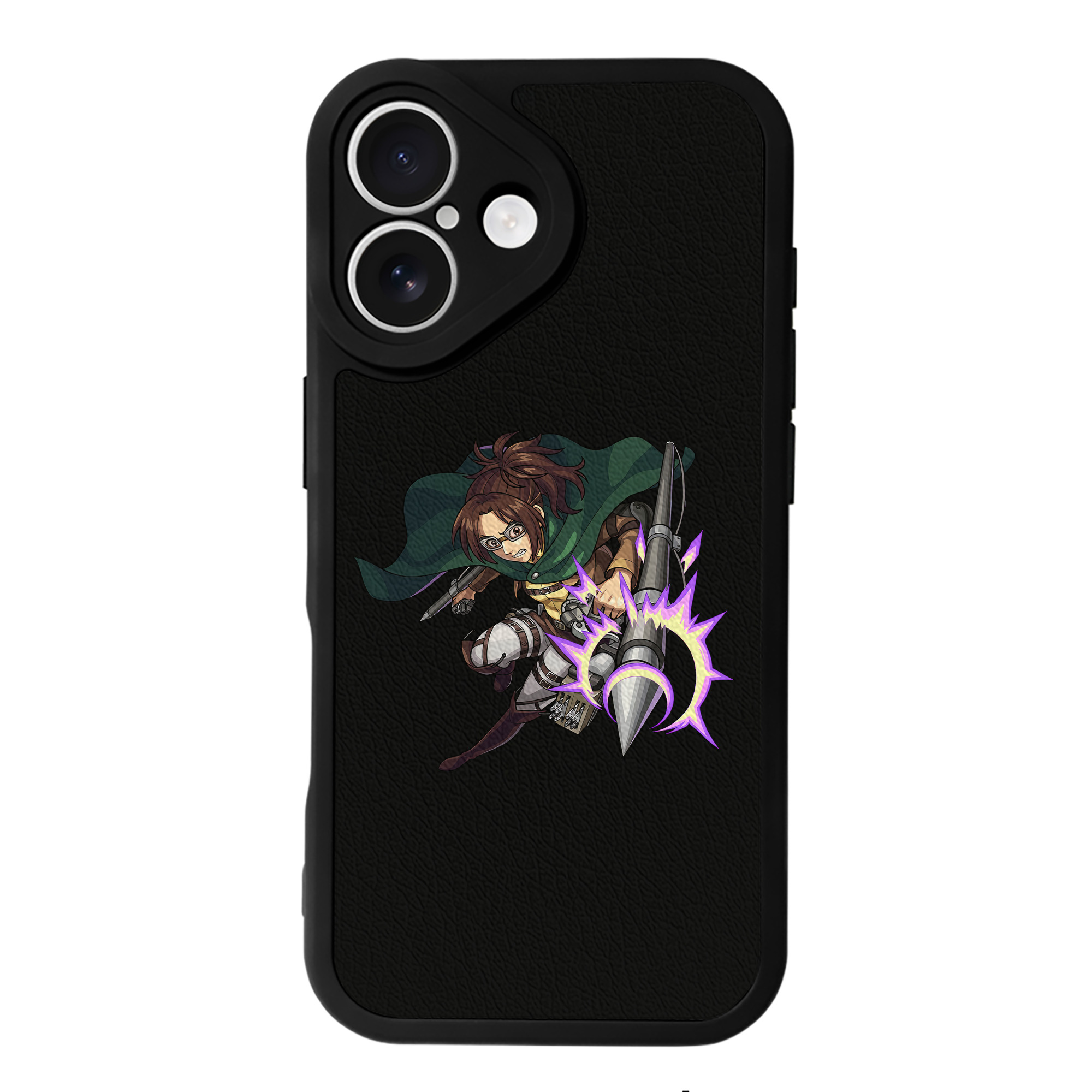 （画像用） 進撃の巨人 ハンジ·ゾエ Attack on Titan Hanji Zoe 【iPhone 16シリーズ対応】シリコンスマホケース（レザー調） 材質：シリコン